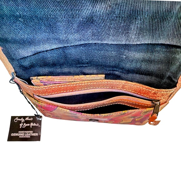 Emily Ann Boca Raton | NWT | Hand Painted Leather 3-in-1 Clutch Wallet Set - Picture 7 of 10